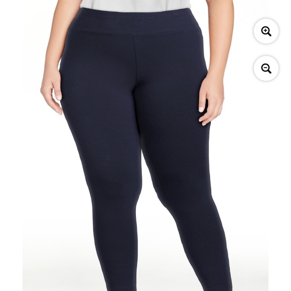 Terra and Sky Women’s Plus Navy Leggings Size 2X NWT - Picture 1 of 7
